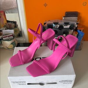 Elegant Pink Strappy Heels